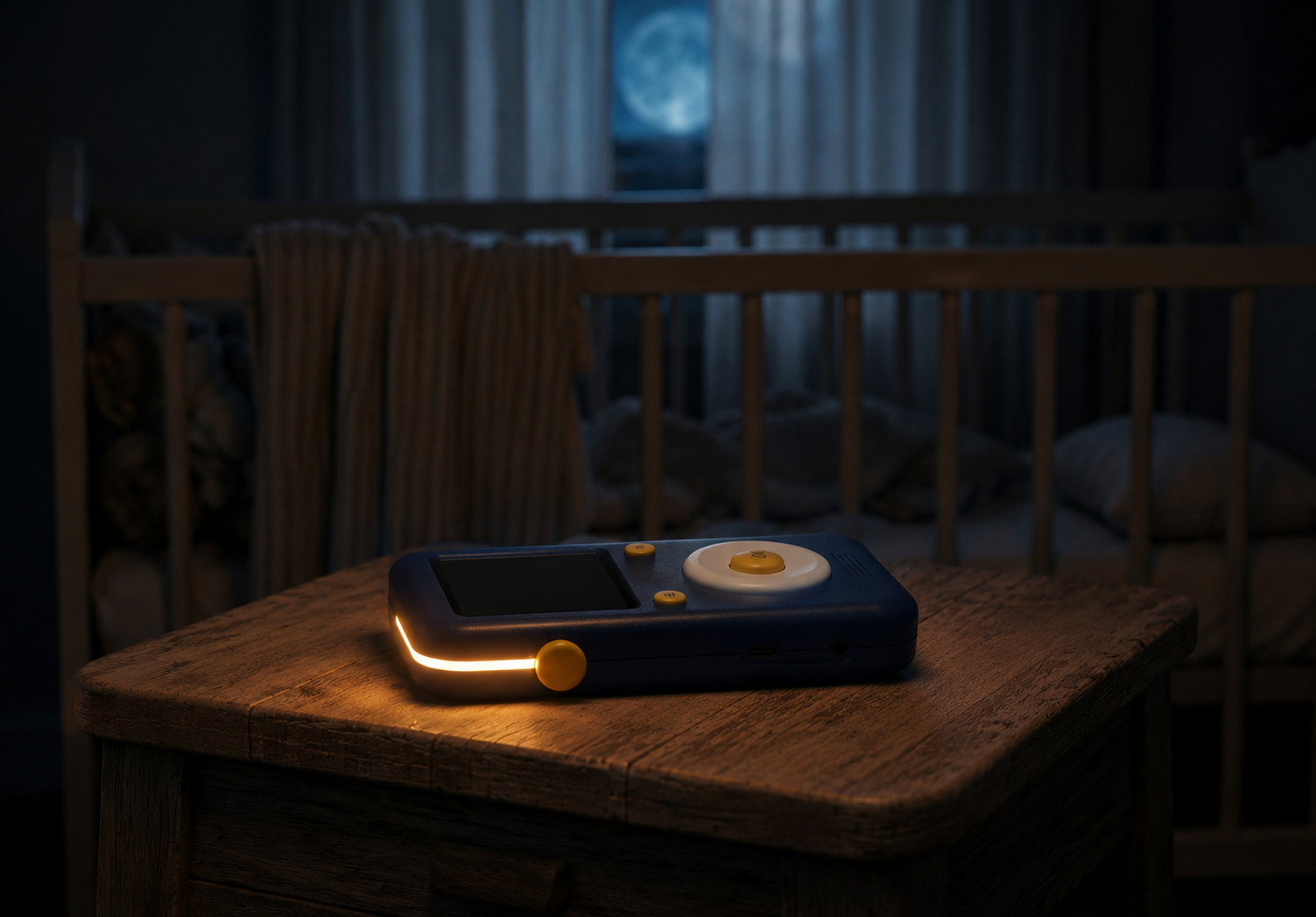 Chambre de bébé la nuit avec Storiiz